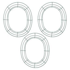 4588 3Pcs Green Iron Easter Egg Wreath Frames for DIY Holiday Decorations